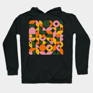 Minimal Bauhaus style pattern Hoodie